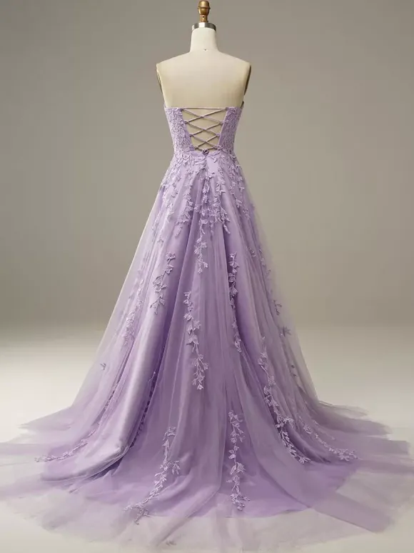 Robe de bal robe de soirée bustier laçage sur dos avec traîne