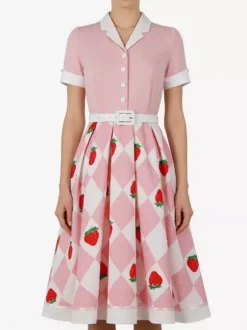 Robe de cocktail swing vintage années 1950 pour femme sans manches style rétro