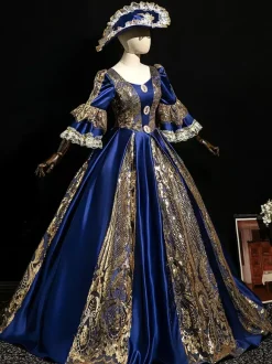 Robe de costume victorienne rococo rouge Robe Marie Antoinette Bourgogne