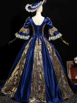 Robe de costume victorienne rococo rouge Robe Marie Antoinette Bourgogne