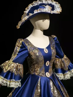 Robe de costume victorienne rococo rouge Robe Marie Antoinette Bourgogne