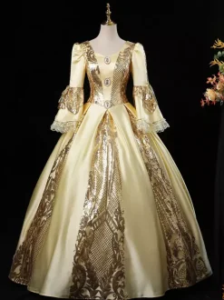 Robe de costume victorienne rococo rouge Robe Marie Antoinette Bourgogne