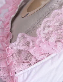 Robe de coton rose bonbon Loltia cavalier s鈥檌ncline couches volants Déguisements Halloween