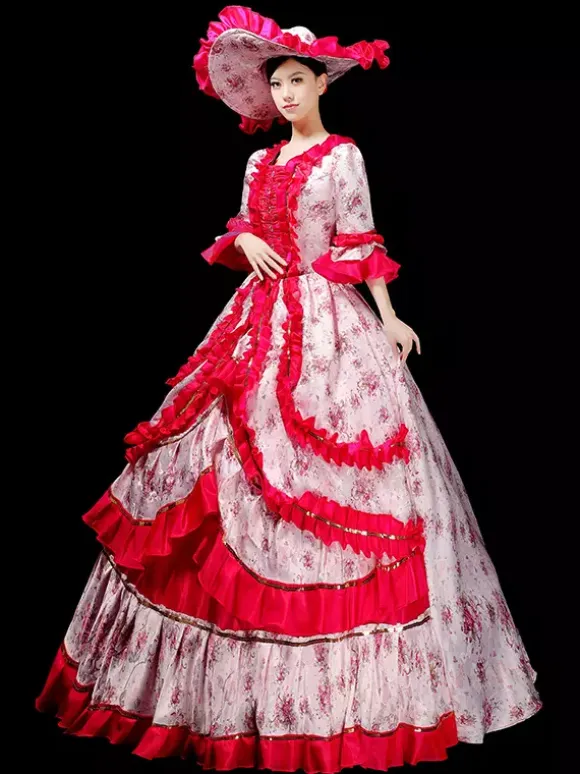 Robe de cour royale européenne pour femme robe de bal victorienne vintage élégante costume de photographie de princesse et robe de spectacle sur scène