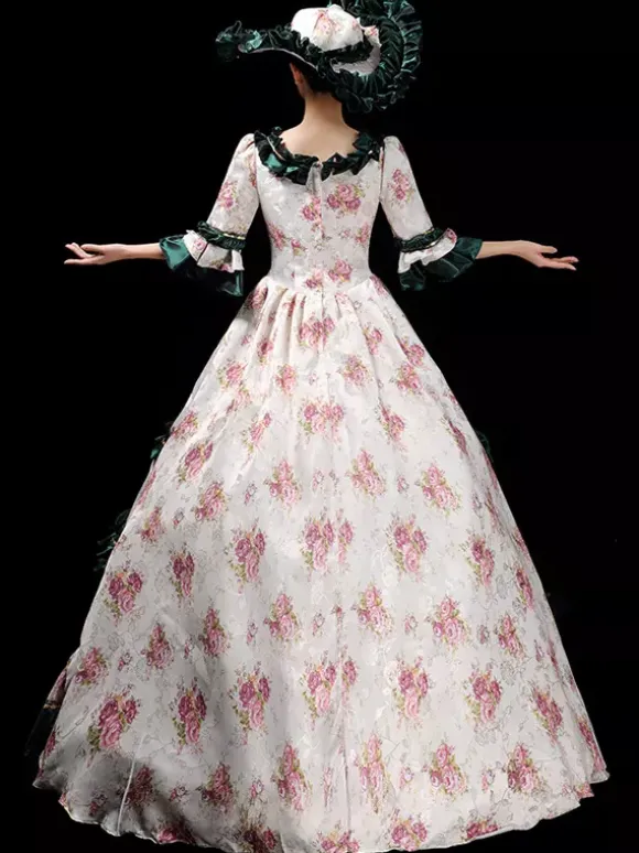 Robe de cour royale européenne pour femme robe de bal victorienne vintage élégante costume de photographie de princesse et robe de spectacle sur scène