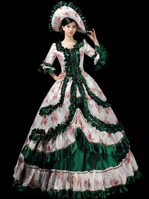 Robe de cour royale européenne pour femme robe de bal victorienne vintage élégante costume de photographie de princesse et robe de spectacle sur scène