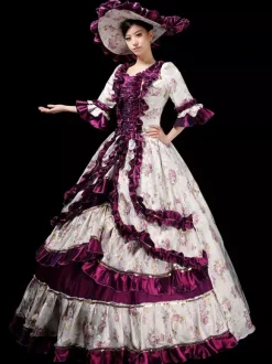 Robe de cour royale européenne pour femme robe de bal victorienne vintage élégante costume de photographie de princesse et robe de spectacle sur scène
