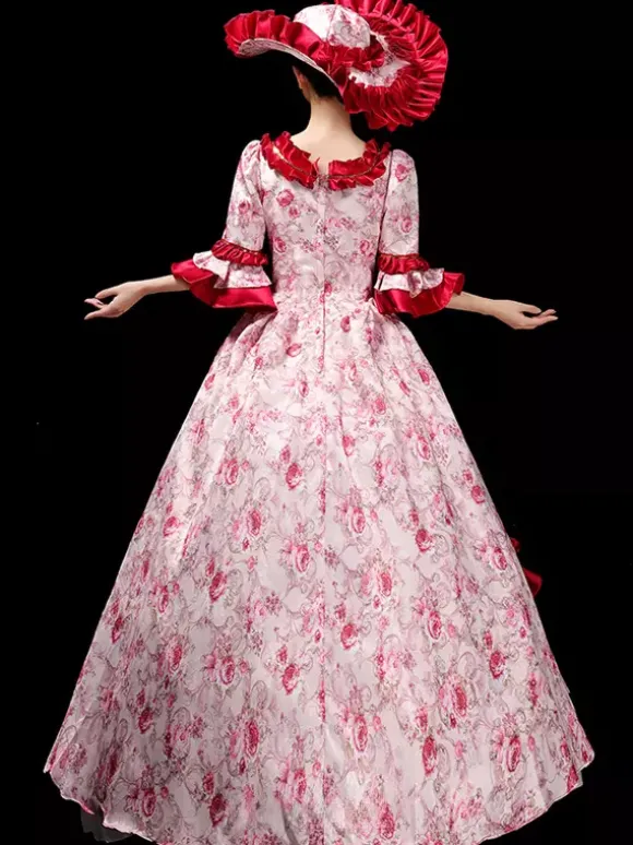 Robe de cour royale européenne pour femme robe de bal victorienne vintage élégante costume de photographie de princesse et robe de spectacle sur scène