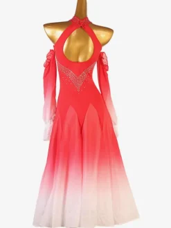 Robe De Danse De Salon Violet Femmes Lycra Spandex Costume De Danse