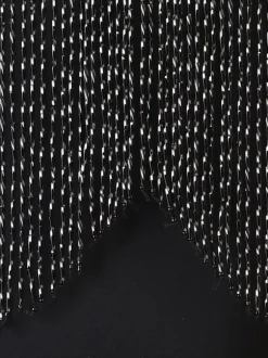 Robe de danse latine Robes de Strass Femmes Noir Épaule Opond Bullcon Sexy Polyester Robe Danse Porter