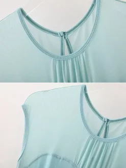 Robe de danse pour femmes col rond manches courtes jupe plissée costumes de danse de salon