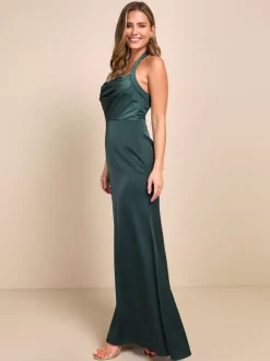 Robe de demoiselle d'honneur dos nu sirène robes longues de fête de mariage