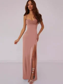 Robe de demoiselle d'honneur robe de bal longueur au sol à lacets en polyester robe de soirée de mariage