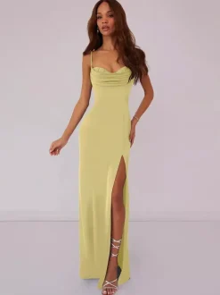 Robe de demoiselle d'honneur robe de bal longueur au sol à lacets en polyester robe de soirée de mariage