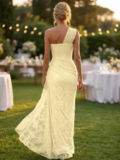 Robe de demoiselle d'honneur robe de bal robe de soirée longue en dentelle robe d'invitée de mariage