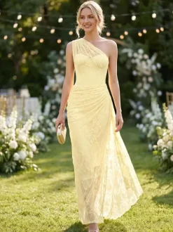 Robe de demoiselle d'honneur robe de bal robe de soirée longue en dentelle robe d'invitée de mariage