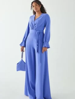 Robe de mariée pour mère de la mariée col en V manches longues combinaison avec n艙uds longueur au sol robes d'invitées de mariage
