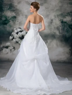 Robe de mariée princesse bustier à traîne robe de mariage