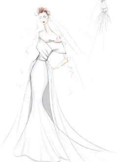 Robe de mariée vintage charleston ivoire en satin col bateau jupe sirène à traîne robe de mariage rétro