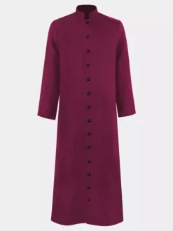 Robe De Moine Médiévale Rétro Manches Longues Magicien Vêtements D'Église De Prêtre Bourgogne