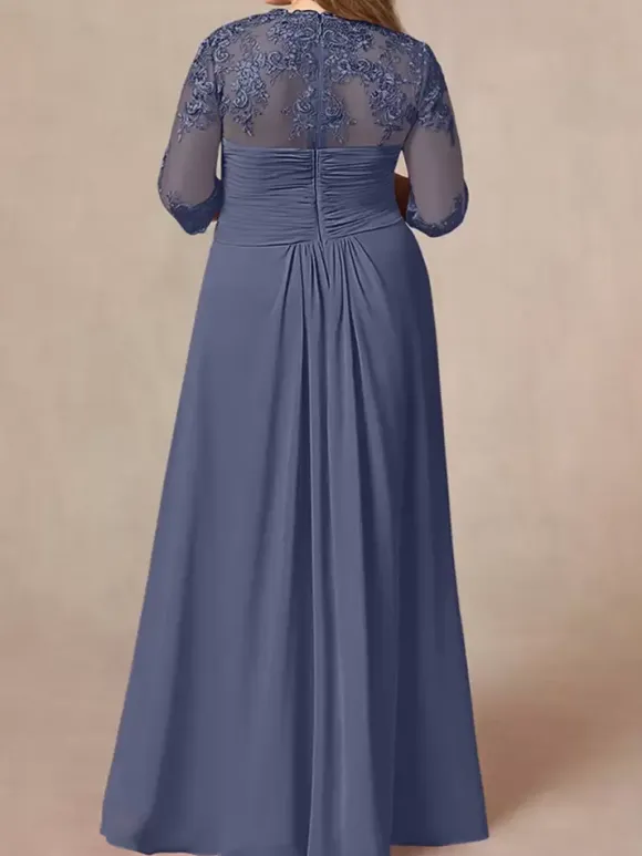 Robe de mère de la mariée élégante en dentelle à décolleté en c艙ur longue robe de soirée pour mariage
