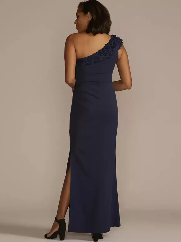 Robe de mère de mariée asymétrique épaule dénudée sans manches robe de bal à volants robes d'invitées pour mariage