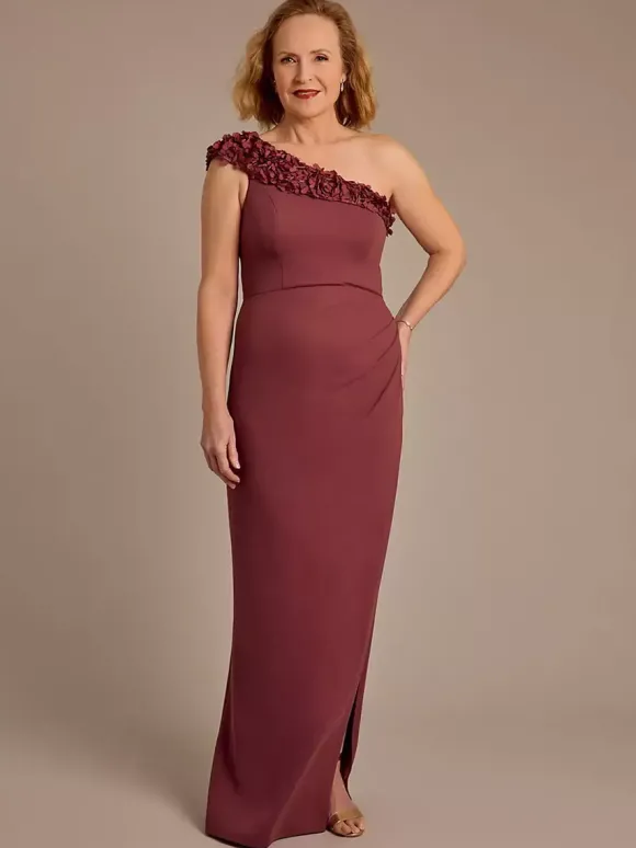 Robe de mère de mariée asymétrique épaule dénudée sans manches robe de bal à volants robes d'invitées pour mariage