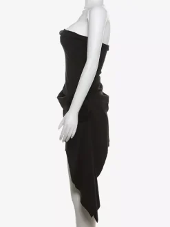Robe de soirée blanche sans manches robe semi-formelle sans bretelles