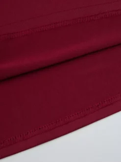 Robe de soirée bordeaux à strass dos croisé et froncée mini-robe moulante de club