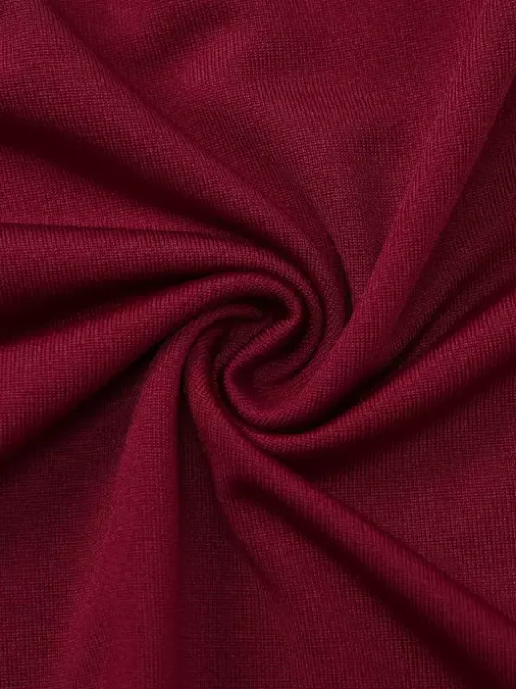 Robe de soirée bordeaux à strass dos croisé et froncée mini-robe moulante de club