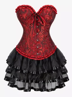 Robe de soirée corset bordeaux sans manches dos nu robe d'été