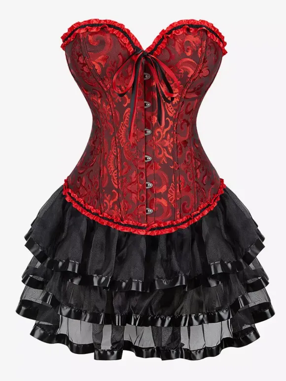 Robe de soirée corset bordeaux sans manches dos nu robe d'été