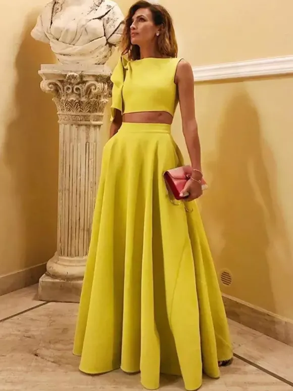 Robe de soirée en crêpe extensible décolleté en V longueur au sol sans manches fermeture éclair n艙uds robe de soirée formelle