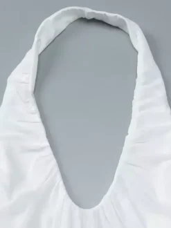 Robe de soirée longue plissée à décolleté plongeant et dos nu style fluide dos nu
