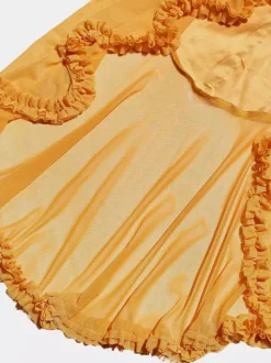 Robe de soirée longue à volants sur le devant pour femme 2026