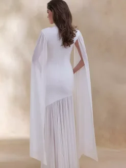 Robe de soirée maxi noire à col rond sans manches chic et semi-formelle