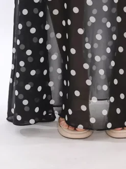Robe de soirée maxi noire sans manches élégante taille haute semi-formelle robe d'été