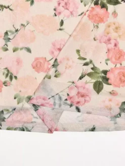 Robe de soirée maxi rose à bretelles col sans manches imprimée sexy semi-formelle
