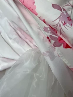 Robe de soirée mini dos nu plissée sans manches à imprimé floral et col carré sexy