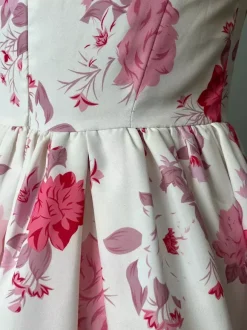 Robe de soirée mini dos nu plissée sans manches à imprimé floral et col carré sexy