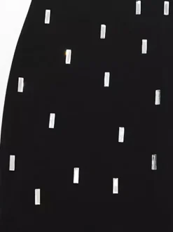 Robe de soirée moulante bustier ornée de strass robe midi fendue dans le dos