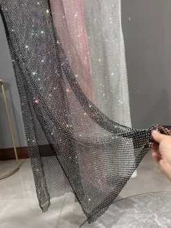 Robe de soirée pour femme blanche décolleté en V sans manches sexy