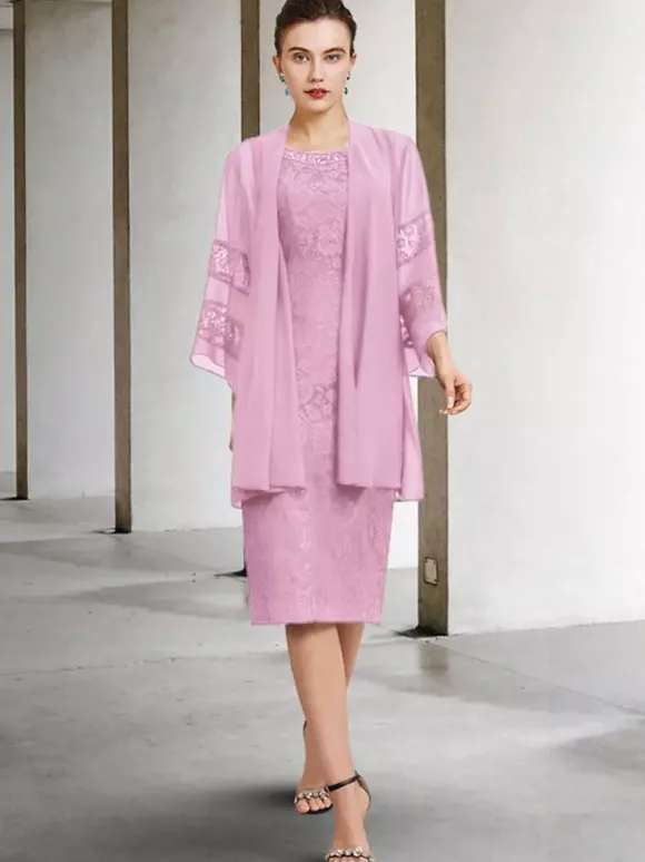 Robe de soirée pour la mère de la mariée col bijou sans manches A-ligne dentelle robes d'invité de mariage personnalisation gratuite