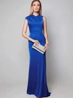 Robe de soirée pour la mère de la mariée col en V manches courtes robe de bal robes d'invitées pour mariage