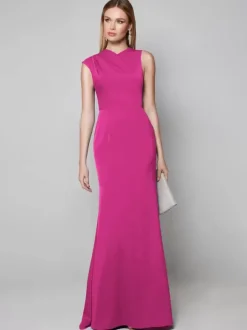 Robe de soirée pour la mère de la mariée col en V manches courtes robe de bal robes d'invitées pour mariage
