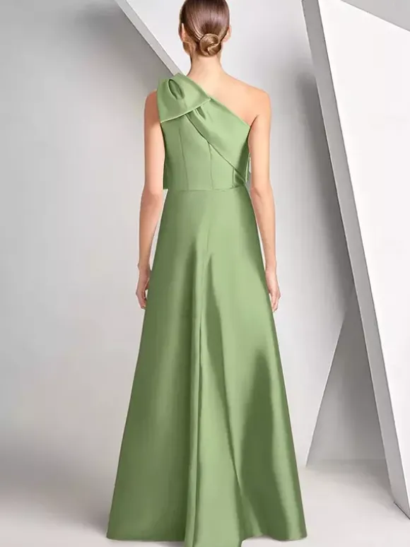 Robe de soirée pour la mère de la mariée décolleté travaillé sans manches coupe trapèze sequins longueur au sol robe d'invitée de mariage