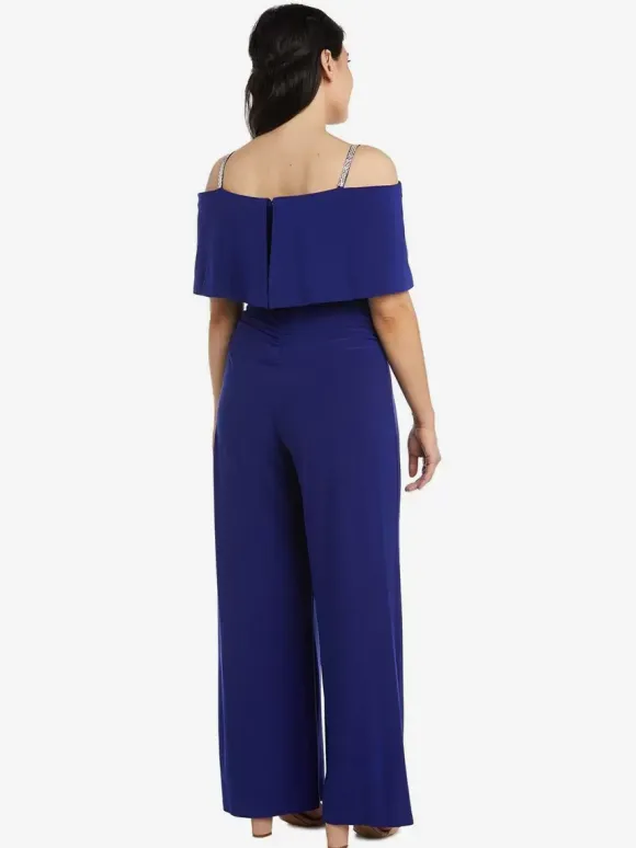 Robe de soirée pour mère de la mariée épaules dénudées combinaison sans manches robes d'invitées plissées pour mariage