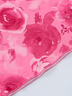 Robe de soirée romantique mini dos nu à fleurs lacée sans manches imprimé floral dos nu style décontracté rose