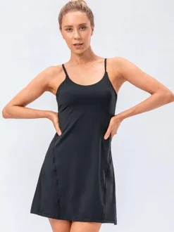 Robe de tennis à bretelles Jewel Neck Backless Activewear pour femme