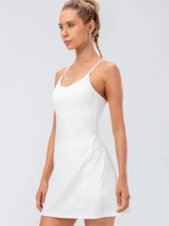 Robe de tennis à bretelles Jewel Neck Backless Activewear pour femme